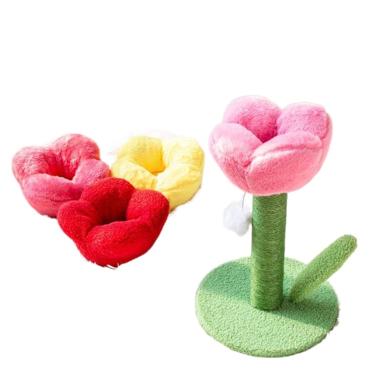 „Tulip“ katės draskyklė, katės draskyklė, atsparus nagams, draskyklė, žaislas katėms, kačių reikmenys, laipiojimo rėmas katėms, nemokamas pristatymas