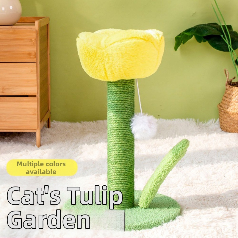 „Tulip“ katės draskyklė, katės draskyklė, atsparus nagams, draskyklė, žaislas katėms, kačių reikmenys, laipiojimo rėmas katėms, nemokamas pristatymas