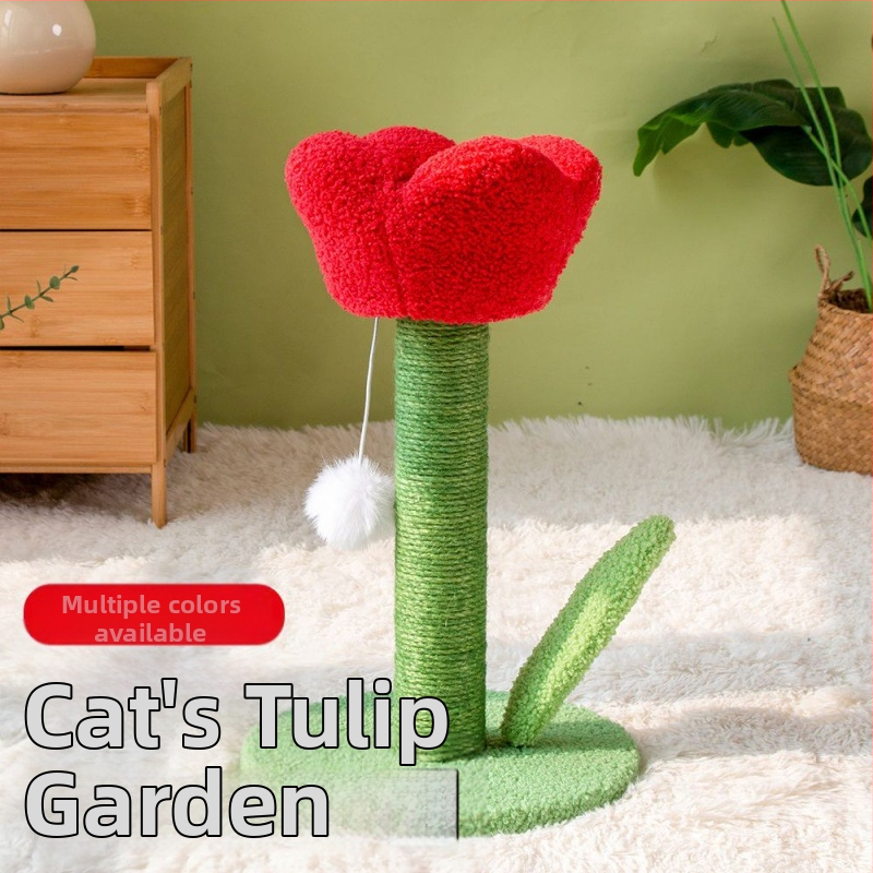 „Tulip“ katės draskyklė, katės draskyklė, atsparus nagams, draskyklė, žaislas katėms, kačių reikmenys, laipiojimo rėmas katėms, nemokamas pristatymas