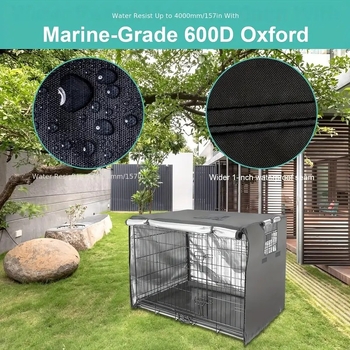 Navlaka za kavez za pse Cross Border, vanjska, izdržljiva, vanjska navlaka za kavez za pse, tkanina Oxford, vodootporna, otporna na vjetar, mačji kavez za pse, vodootporna navlaka, točkasta