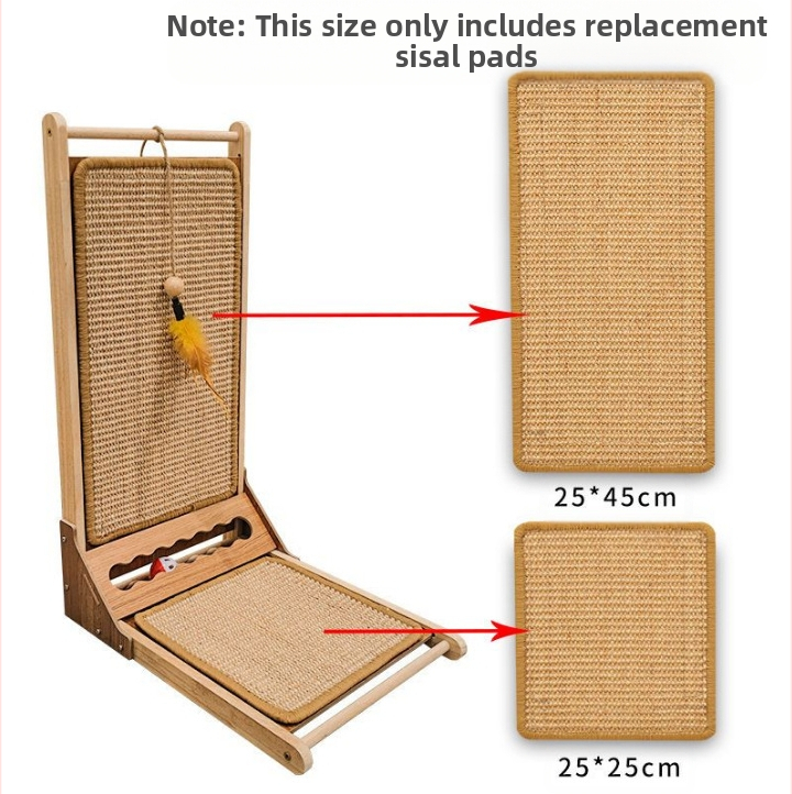 Kisállatjáték kard kenderpárna korpásodásmentes macska kaparódeszka függőleges falcsiszolás karmos harapásálló vicces játék egy darabból álló szállítás