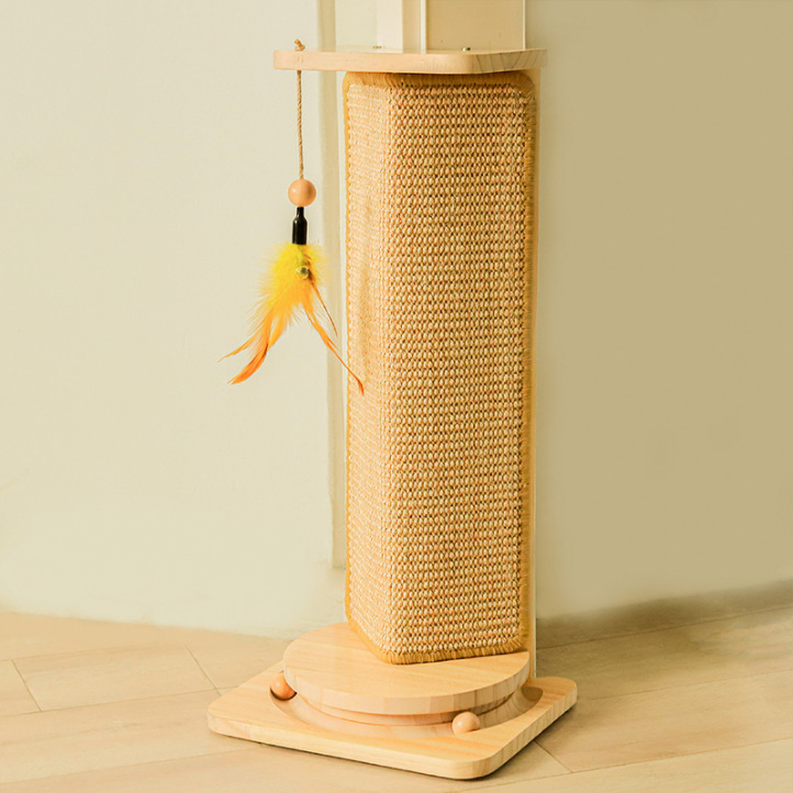 Kisállatjáték kard kenderpárna korpásodásmentes macska kaparódeszka függőleges falcsiszolás karmos harapásálló vicces játék egy darabból álló szállítás