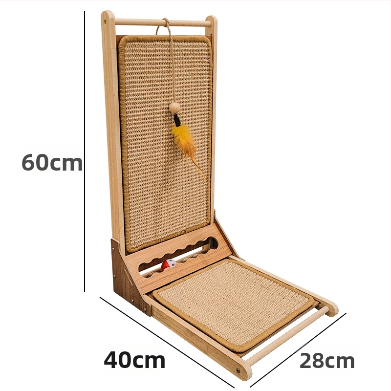 Kisállatjáték kard kenderpárna korpásodásmentes macska kaparódeszka függőleges falcsiszolás karmos harapásálló vicces játék egy darabból álló szállítás