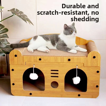 Macskakaparó tábla, kopásálló macskafészek, függőleges karomkanapé, hullámpapír, négy évszakos univerzális játék macskaház villa