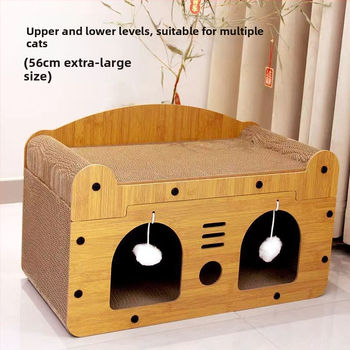 Macskakaparó tábla, kopásálló macskafészek, függőleges karomkanapé, hullámpapír, négy évszakos univerzális játék macskaház villa