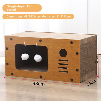 Μονοκόμματη βίλα γάτας ανθεκτική στη φθορά, εξαιρετικά μεγάλη σανίδα ξυσίματος γάτας, επικολλημένη κάθετα, αριθμός χωρίς, σανίδα ξυσίματος γάτας για άχρηστα αντικείμενα, εξαιρετικά μεγάλη φωλιά γάτας