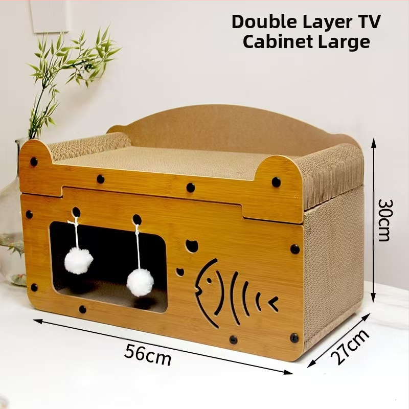 Jednodijelna vila za mačke otporna na habanje, super velika daska za grebanje za mačke, zalijepljena na zid, vertikalni broj, bez otpadanja otpada, super veliko mačje gnijezdo