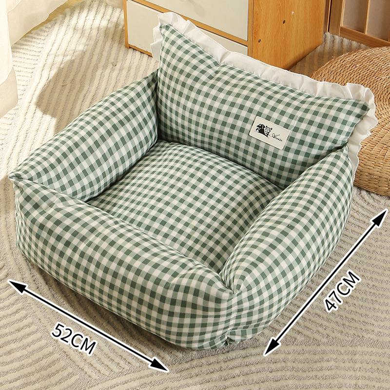 Macskafészek Four Seasons Univerzális Meleg Kennel Kisállat Kanapé Aranyos Vastagított Kisállat Párna Kutya Macska Kellékek Nagykereskedelem