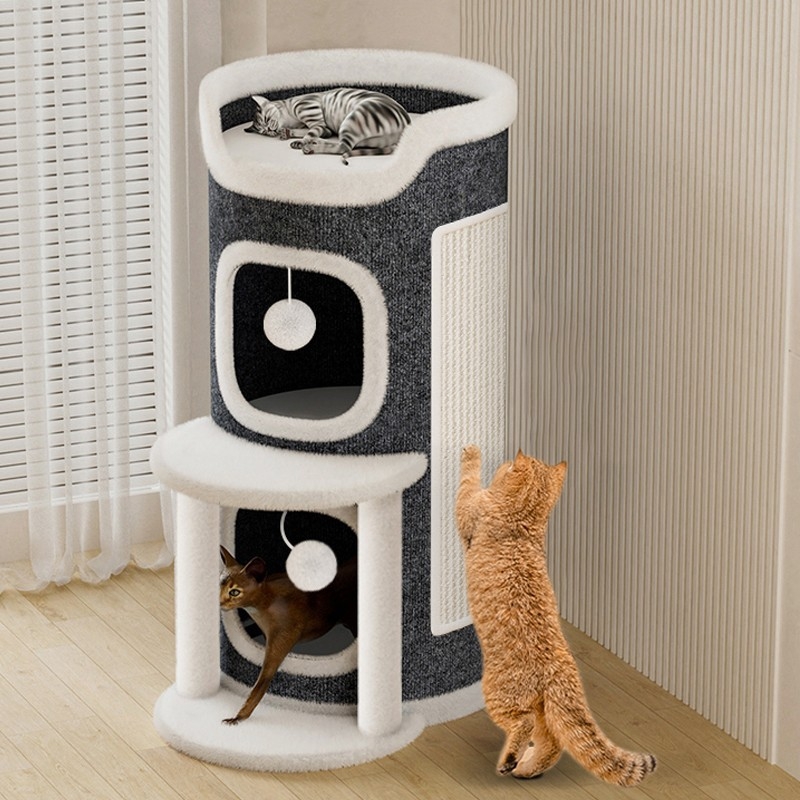 Kassipesa, kassironimisraam, kassipuu, kassi kraapimislaud, integreeritud, neli aastaaega, universaalne, talvine, soe, poolsuletud, sisalist tünn, kahekihiline kassipesa