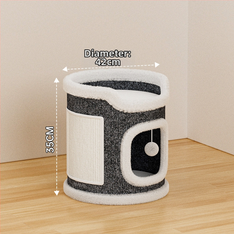 Kassipesa, kassironimisraam, kassipuu, kassi kraapimislaud, integreeritud, neli aastaaega, universaalne, talvine, soe, poolsuletud, sisalist tünn, kahekihiline kassipesa