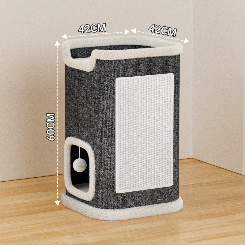 Kassipesa, kassironimisraam, kassipuu, kassi kraapimislaud, integreeritud, neli aastaaega, universaalne, talvine, soe, poolsuletud, sisalist tünn, kahekihiline kassipesa