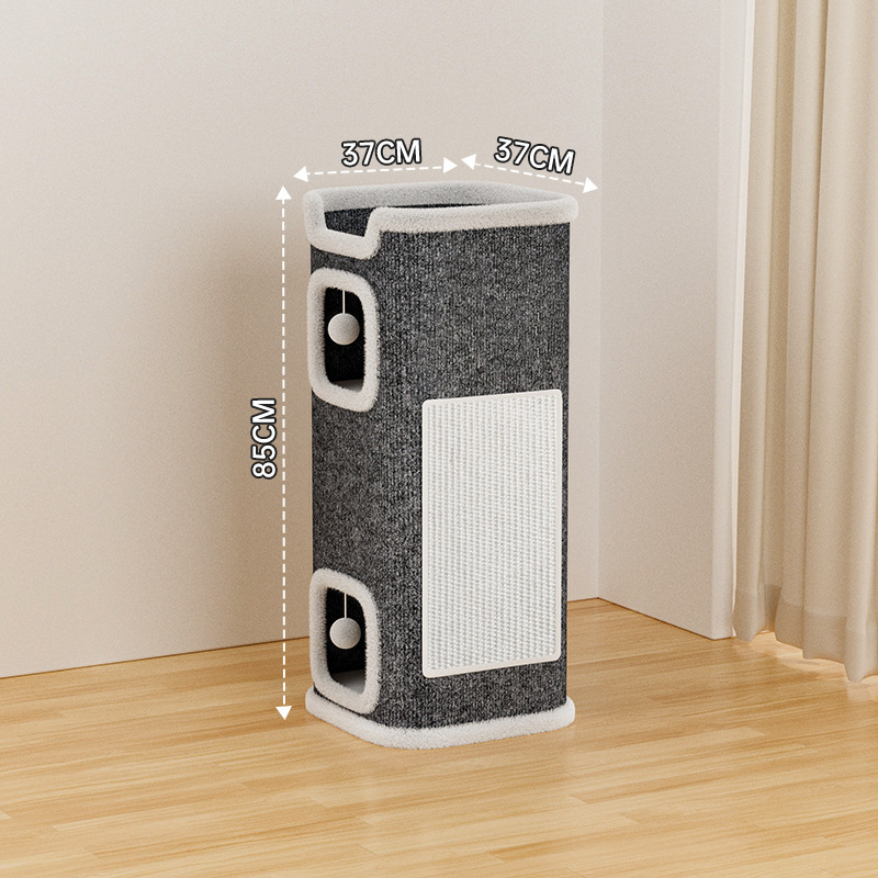 Kassipesa, kassironimisraam, kassipuu, kassi kraapimislaud, integreeritud, neli aastaaega, universaalne, talvine, soe, poolsuletud, sisalist tünn, kahekihiline kassipesa