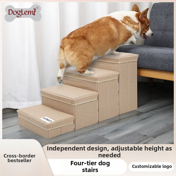 Stepenice za kućne ljubimce mogu se pohraniti, sklopive četveroslojne stepenice za pse, ljestve za penjanje po krevetu, stepenice za kućne ljubimce
