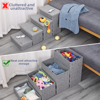 Stepenice za kućne ljubimce mogu se pohraniti, sklopive četveroslojne stepenice za pse, ljestve za penjanje po krevetu, stepenice za kućne ljubimce