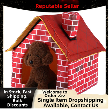 Къщичка за малки кучета Crossborder Source, подвижна и переща се, за котки и кучета, продукти за домашни любимци Villa, четири сезона