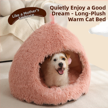 Νέα χειμερινή φωλιά γάτας βελούδινη ζεστή φωλιά κατοικίδιων γάτας-σκύλου φωλιά βαθύ ύπνου κλουβί για κατοικίδια είδη κατοικίδιων ζώων