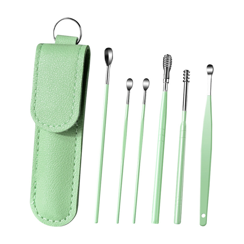 Kõrvakaevamise lusikakomplekt kõrvakaevamise artefakt professionaalne kõrvavaigu pandlaga kõrvakaevamise tööriist lastele ja täiskasvanutele