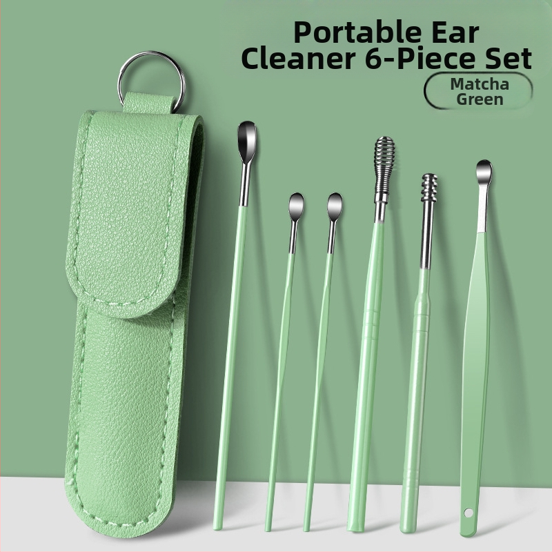 Kõrvakaevamise lusikakomplekt kõrvakaevamise artefakt professionaalne kõrvavaigu pandlaga kõrvakaevamise tööriist lastele ja täiskasvanutele