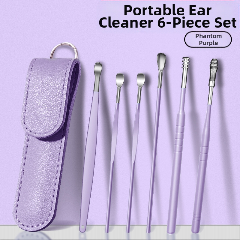 Kõrvakaevamise lusikakomplekt kõrvakaevamise artefakt professionaalne kõrvavaigu pandlaga kõrvakaevamise tööriist lastele ja täiskasvanutele