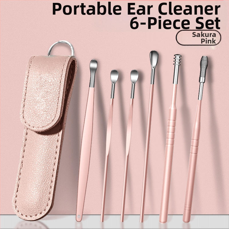 Kõrvakaevamise lusikakomplekt kõrvakaevamise artefakt professionaalne kõrvavaigu pandlaga kõrvakaevamise tööriist lastele ja täiskasvanutele