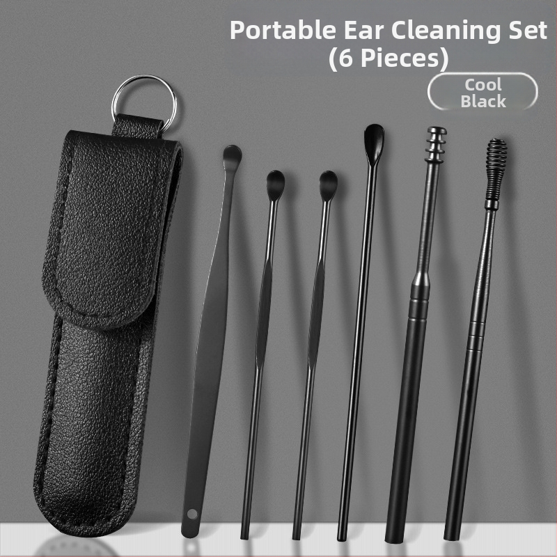 Kõrvakaevamise lusikakomplekt kõrvakaevamise artefakt professionaalne kõrvavaigu pandlaga kõrvakaevamise tööriist lastele ja täiskasvanutele