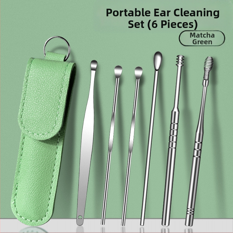 Kõrvakaevamise lusikakomplekt kõrvakaevamise artefakt professionaalne kõrvavaigu pandlaga kõrvakaevamise tööriist lastele ja täiskasvanutele