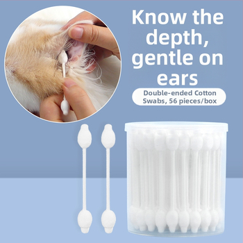 Lemmikloomade kõrva vatitupsuga vatitupsuga kasside kõrvade puhastamine kõrvade puhastamine koerale ja kassidele mõeldud tarvikud