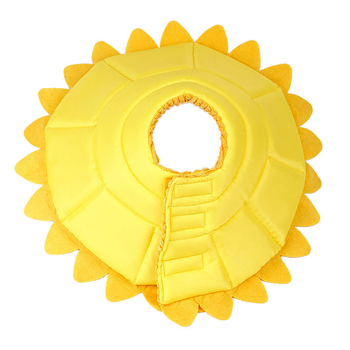 Napraforgó Erzsébet-korabeli nyakörv macskáknak és kutyáknak, karcolásgátló és harapás elleni fejfedő, puha macskanyakörv, szégyenkör