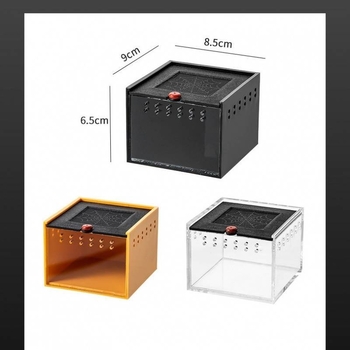 Ακρυλικό κουτί σίτισης, αράχνη, σαύρα, Shougong, κατοικίδιο, φίδι, έντομο, σκαθάρι, μίνι διακοσμητικό κουτί μεταφοράς