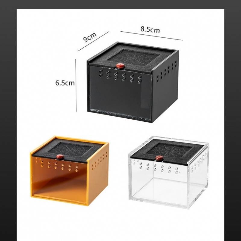 Акрилна кутия за хранене, паяк, гущер, Shougong, домашен любимец, змия, насекомо, бръмбар, мини декоративна кутия за носене