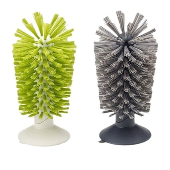 Stikla krūzīšu birste Virtuves izlietnes piesūcekņa tīrīšanas birste Kausu sarkanvīna glāzes vertikālā piesūcekņa birste Bruņurupuču birste