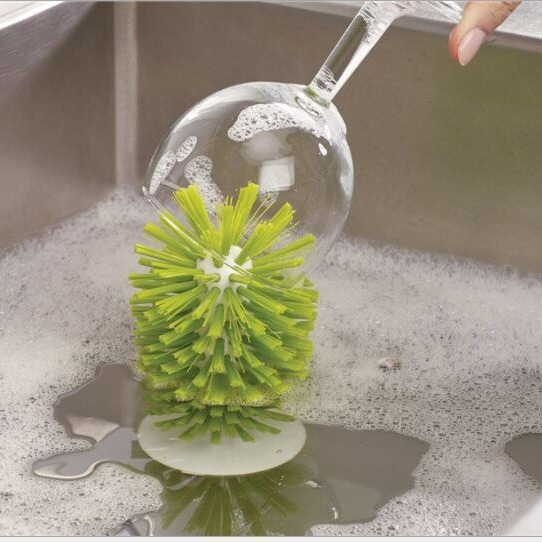 Stikla krūzīšu birste Virtuves izlietnes piesūcekņa tīrīšanas birste Kausu sarkanvīna glāzes vertikālā piesūcekņa birste Bruņurupuču birste