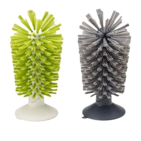 Stikla krūzīšu birste Virtuves izlietnes piesūcekņa tīrīšanas birste Kausu sarkanvīna glāzes vertikālā piesūcekņa birste Bruņurupuču birste