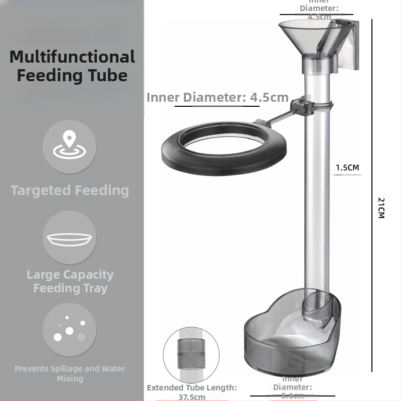 Kalapaagi söötmistoru, multifunktsionaalne akrüülist kalade ja krevettide söötmise artefakt, triivimisvastane, vette ujuv, kaheotstarbeline, spetsiaalne rohupaak