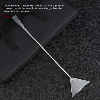 Perie de curățare a acvariului, instrumente acvatice, lopată plată din oțel inoxidabil, răzuitor de mușchi, îndepărtarea algelor acvatice, lopată pentru acvariu