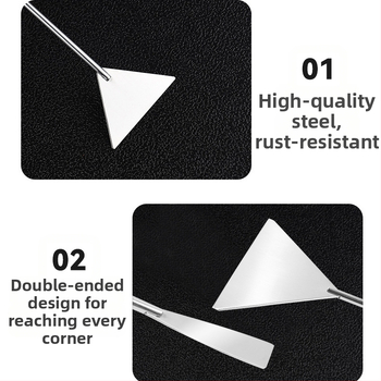 Perie de curățare a acvariului, instrumente acvatice, lopată plată din oțel inoxidabil, răzuitor de mușchi, îndepărtarea algelor acvatice, lopată pentru acvariu