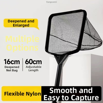 Žuvų rezervuaro žvejybos tinklas, žvejyba, daugiafunkcis akvariumo kopijavimo tinklas, kvadratinis ištraukiamas nerūdijantis plienas, nekenkia žuvų tinklo gamyklai