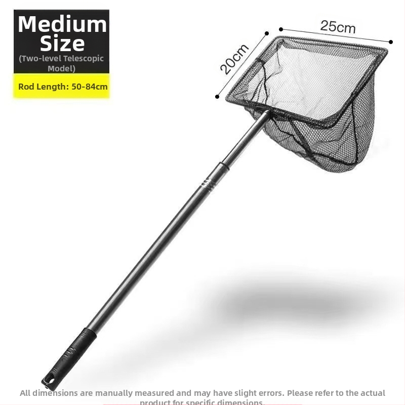 Žuvų rezervuaro žvejybos tinklas, žvejyba, daugiafunkcis akvariumo kopijavimo tinklas, kvadratinis ištraukiamas nerūdijantis plienas, nekenkia žuvų tinklo gamyklai