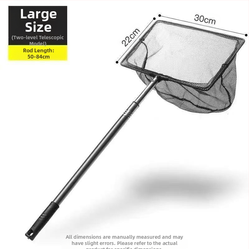 Žuvų rezervuaro žvejybos tinklas, žvejyba, daugiafunkcis akvariumo kopijavimo tinklas, kvadratinis ištraukiamas nerūdijantis plienas, nekenkia žuvų tinklo gamyklai