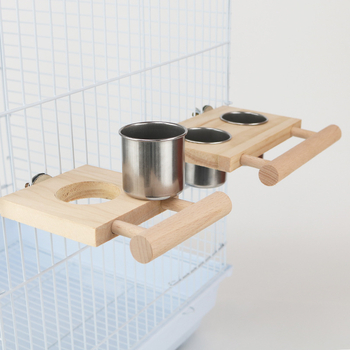 Nerūdijančio plieno maisto puodelis papūgų paukščių maisto dėžutė su lentyna, tiektuvas, paukščių puodelis, paukščių maisto bakas, paukščių bakas, maisto ieškojimo žaislai