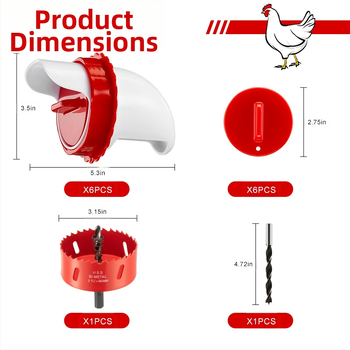 Linnukasvatuse söötja vihmakindel automaatne söötja kana-pardisöötja ämber gravitatsiooniküna jootur Amazoni hulgimüük