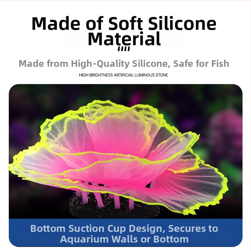 Декорации за аквариум Орнаменти за аквариум Озеленяване Симулация на корали Маруля Корал Светещ подводен свят Малък пейзаж