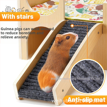 Ξύλινο Δέρμα Ινδικού Χοιριδίου Αποσπώμενο Δέρμα Ινδικού Χοιριδίου Ξύλινο Βιότοπο Μικρών Ζώων Ξύλινο Κάστρο Κουνελιών