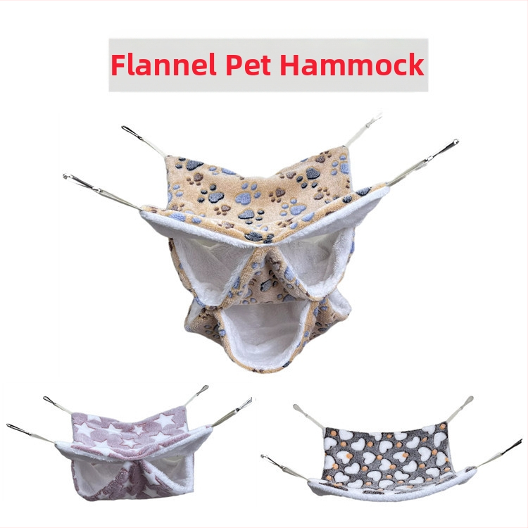 Honey Bag Shrew Warm Double-Layer Flanel Hammock Trojvrstvový Malý Domáci Zvierací Spací Vak Cezhraničný Závesný Veverička Spací Vak Chovateľské potreby Škrečok