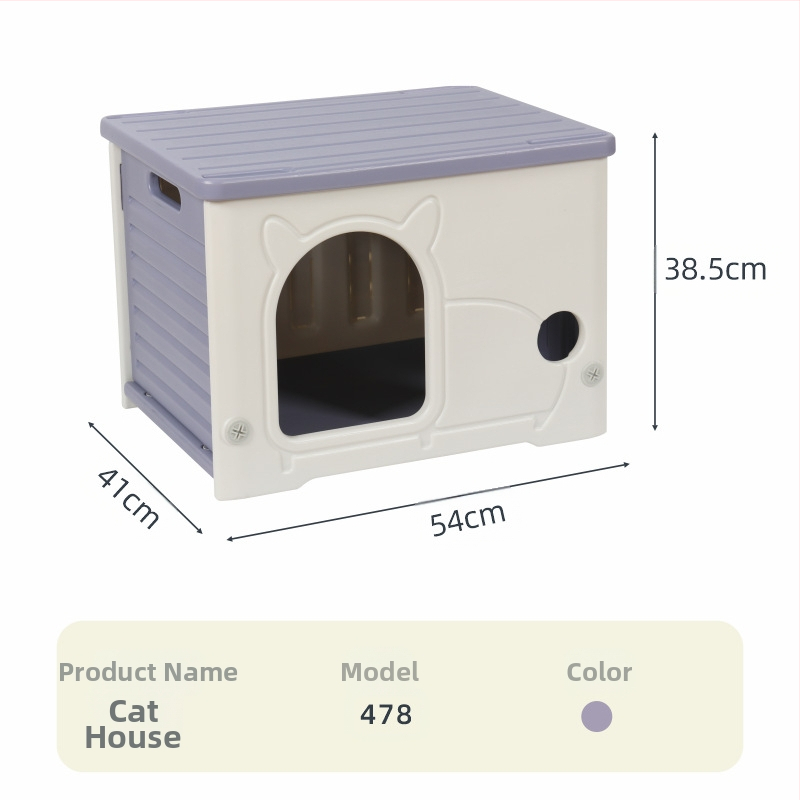 Yut Mačacie hniezdo Four Seasons Univerzálne Dažďovoodolné Opaľovacie Krémy Malé Polouzavreté Mačacie Vilky Plastové Pre Túlavé Mačky Vonkajšie Malé