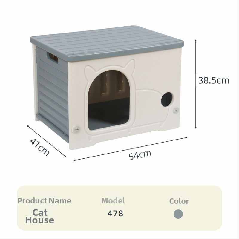 Yut Mačacie hniezdo Four Seasons Univerzálne Dažďovoodolné Opaľovacie Krémy Malé Polouzavreté Mačacie Vilky Plastové Pre Túlavé Mačky Vonkajšie Malé