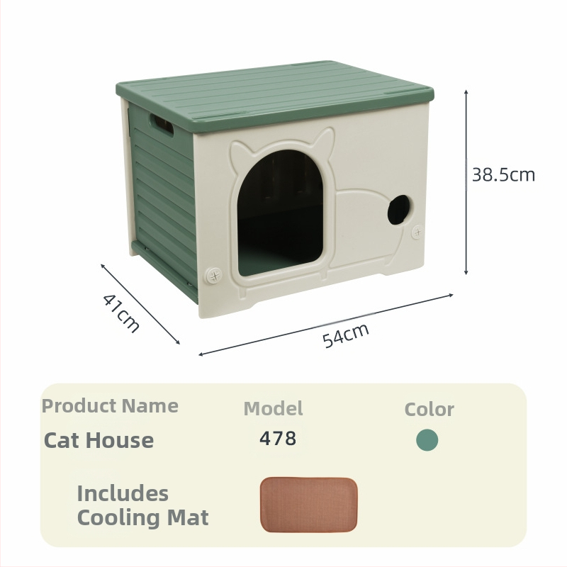 Yut Mačacie hniezdo Four Seasons Univerzálne Dažďovoodolné Opaľovacie Krémy Malé Polouzavreté Mačacie Vilky Plastové Pre Túlavé Mačky Vonkajšie Malé
