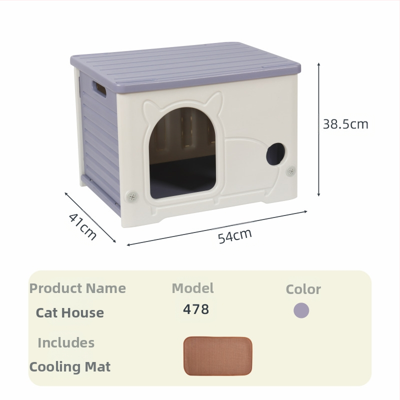 Yut Mačacie hniezdo Four Seasons Univerzálne Dažďovoodolné Opaľovacie Krémy Malé Polouzavreté Mačacie Vilky Plastové Pre Túlavé Mačky Vonkajšie Malé