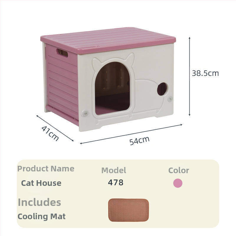 Yut Mačacie hniezdo Four Seasons Univerzálne Dažďovoodolné Opaľovacie Krémy Malé Polouzavreté Mačacie Vilky Plastové Pre Túlavé Mačky Vonkajšie Malé