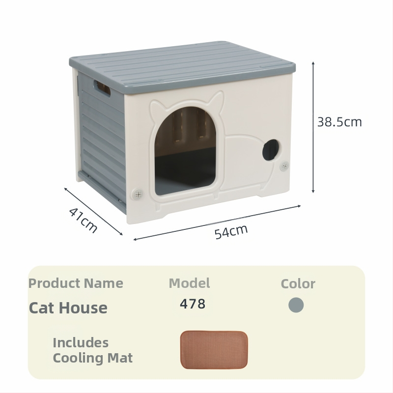 Yut Mačacie hniezdo Four Seasons Univerzálne Dažďovoodolné Opaľovacie Krémy Malé Polouzavreté Mačacie Vilky Plastové Pre Túlavé Mačky Vonkajšie Malé